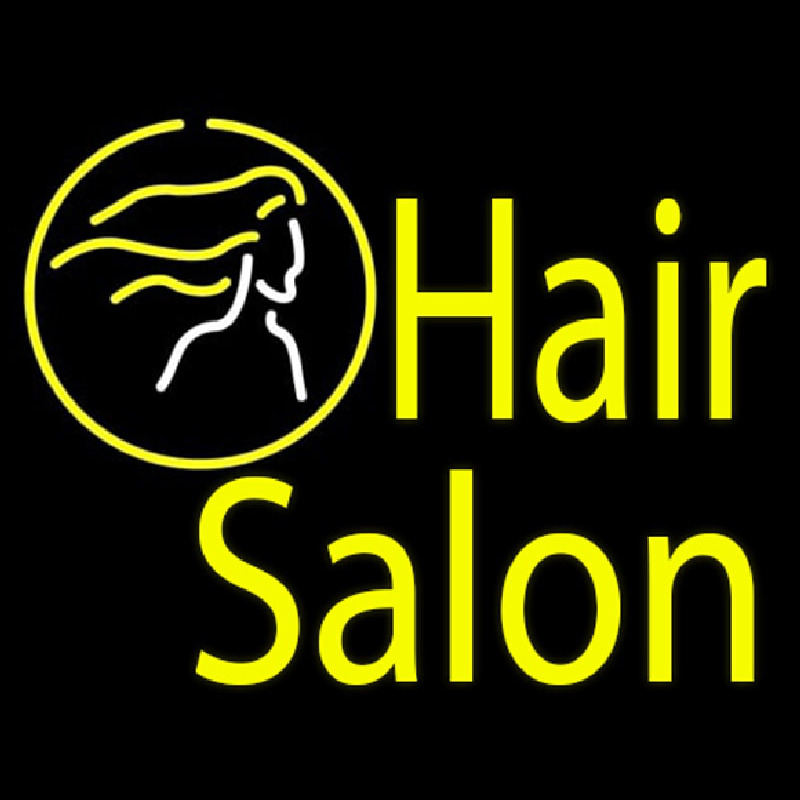 Yellow Hair Salon Neon Sign