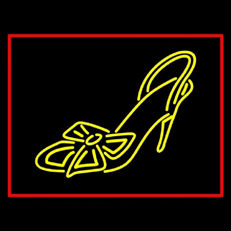 Yellow High Heel Sandal Neon Sign