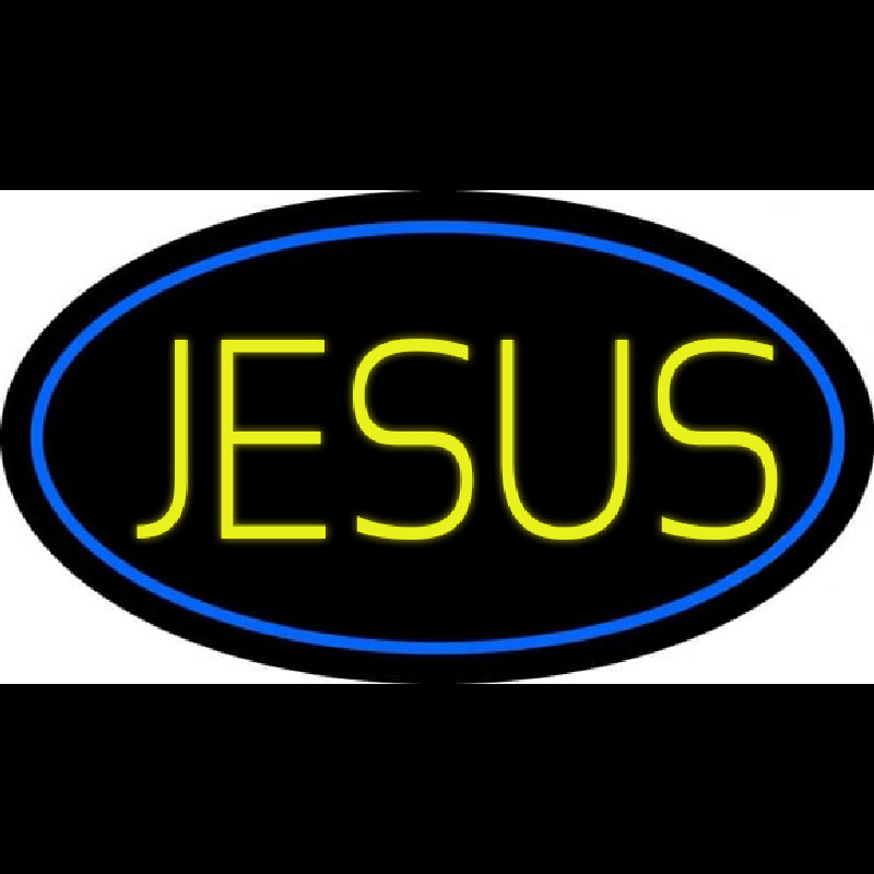 Yellow Jesus Neon Sign