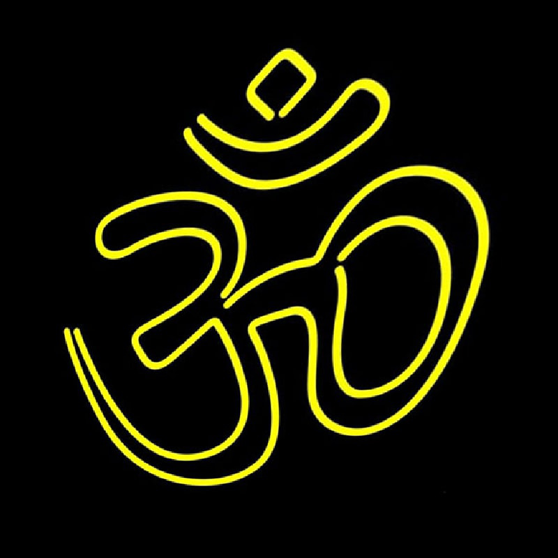 Yellow Om Neon Sign