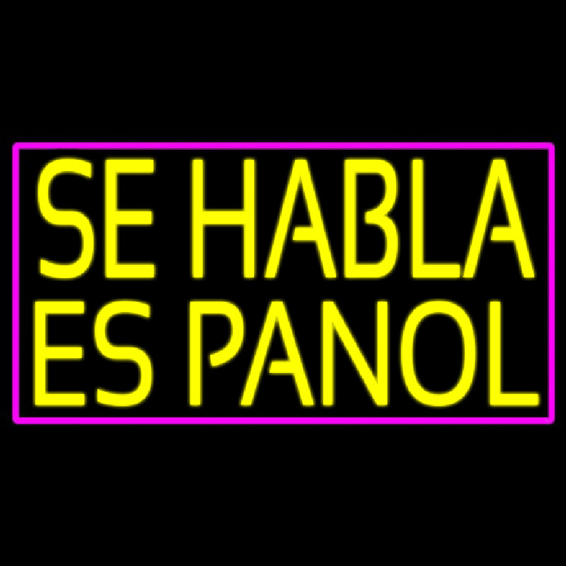 Yellow Se Habla Espanol Neon Sign