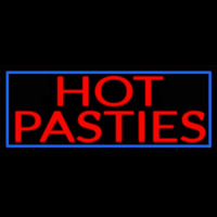 Blue Border Hot Pasties Neon Sign