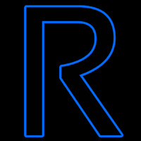 Blue R Logo Neon Sign