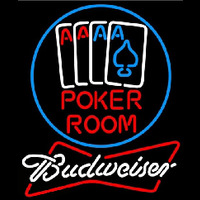 Budweiser Poker Room Beer Sign Neon Sign