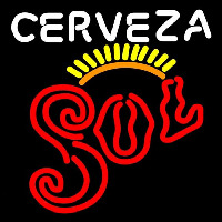 Cerveza Sol Sun Rays Neon Sign