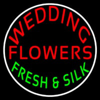 Circle Wedding Flowers Neon Sign