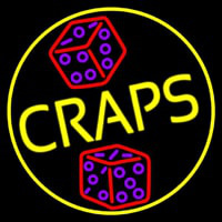 Dice Craps Neon Sign