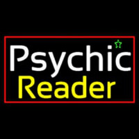 European Psychic Reader With Red Border Neon Sign