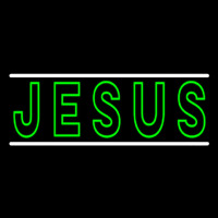 Green Jesus Block Neon Sign