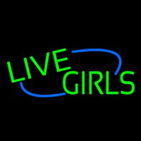 Green Live Girls Neon Sign