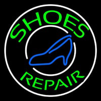 Green Shoes Repair Blue Sandal Neon Sign