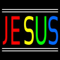 Jesus With Line Neon Sign