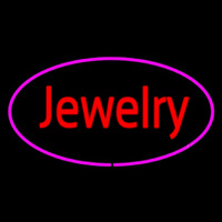 Jewelry Purple Oval Neon Sign