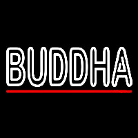 Lord Buddha With Red Line Neon Sign