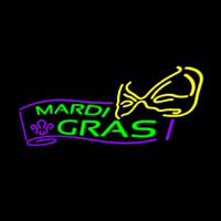 Mardi Grass Logo Neon Sign