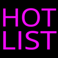 Pink Hot List Neon Sign