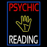 Psychic Reading Block Yellow Palm Neon Sign