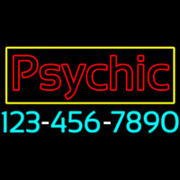 Psychic With Phone Number Neon Sign