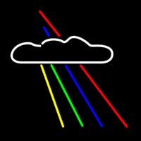 Rainbow And Cloud Neon Sign