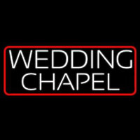 Red Border Wedding Chapel Neon Sign