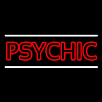 Red Double Stroke Psychic White Line Neon Sign