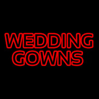 Red Double Stroke Wedding Gowns Neon Sign