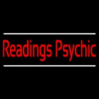 Red Psychic Readings White Line Neon Sign