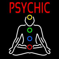 Red Psychic With Logo Neon Sign