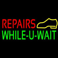 Red Repairs Green While You Wait Neon Sign