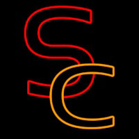 Usc S And C Interlocked Neon Sign