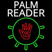 White Palm Reader With Logo Neon Sign