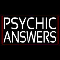 White Psychic Answers Neon Sign