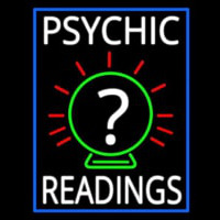 White Psychic Readings With Border Neon Sign