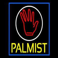 Yellow Palmist Block With Logo Neon Sign